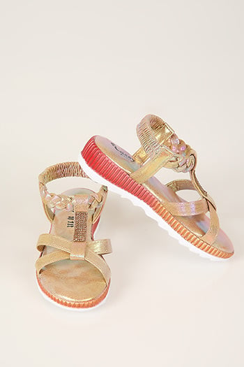Altın Kız Çocuk Taşlı Rahat Taban Sandalet 442718- tozlu.com