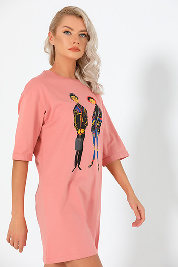Yarım Kol Katlamalı Kadın Tunik T-shirt