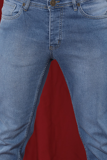 Yıkamalı Likralı Regular Jeans