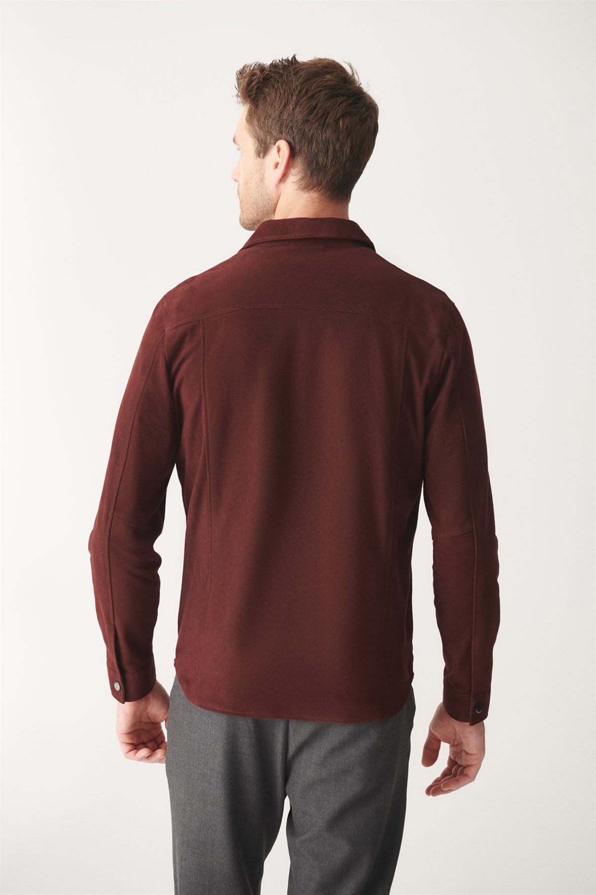 suede t shirt mens