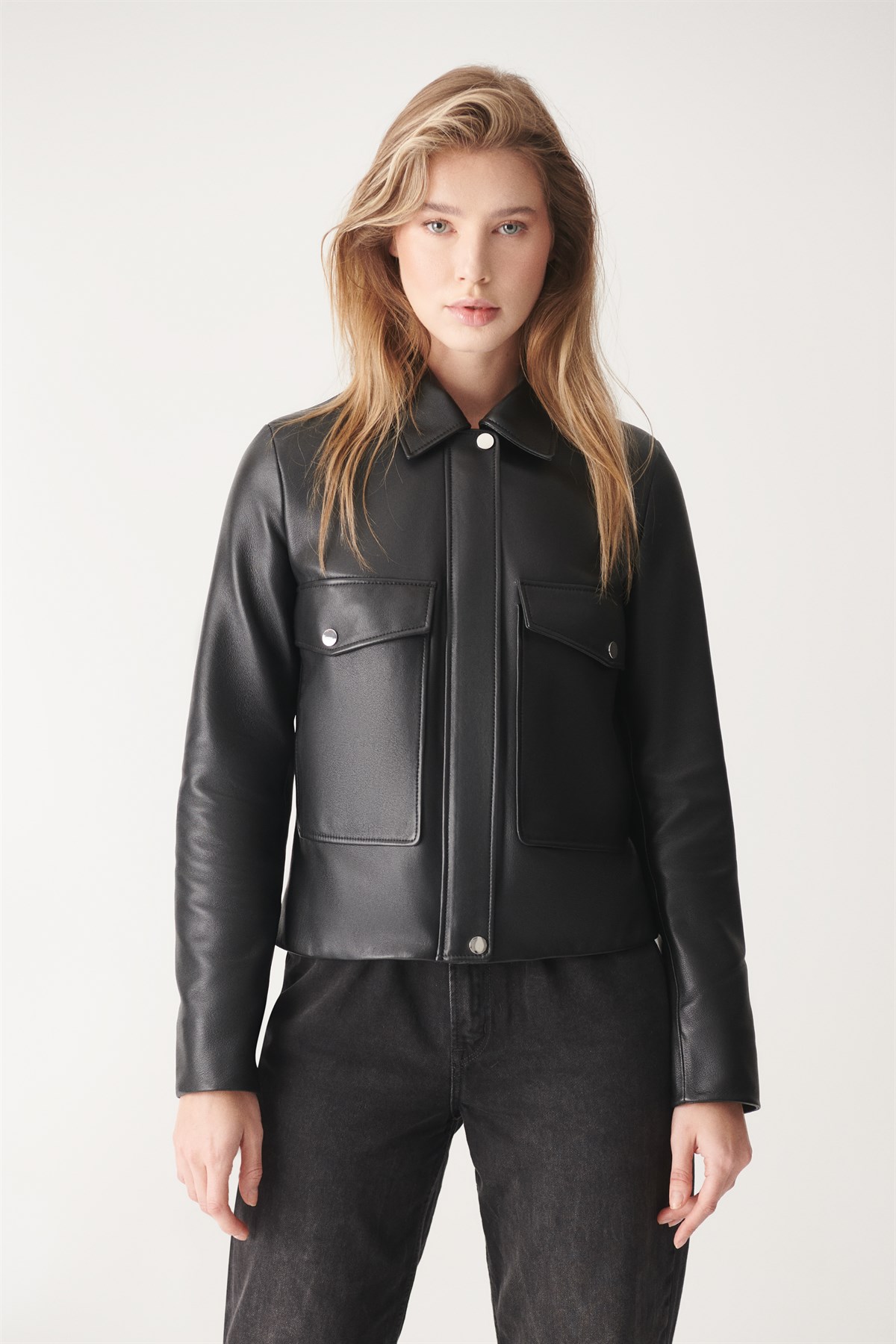 JULIET Black Sport Leather Jacket | Women's Leather Jacket Models