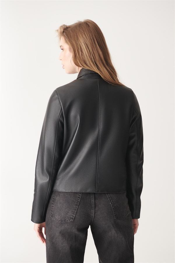 JULIET Black Sport Leather Jacket | Women's Leather Jacket Models