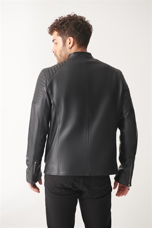 MEN'S LEATHER JACKETJAMES Black Sport Leather Jacket