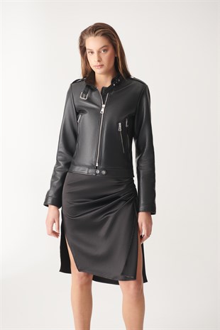 KAYLA Black Sport Leather Jacket | Women's Leather Jacket Models