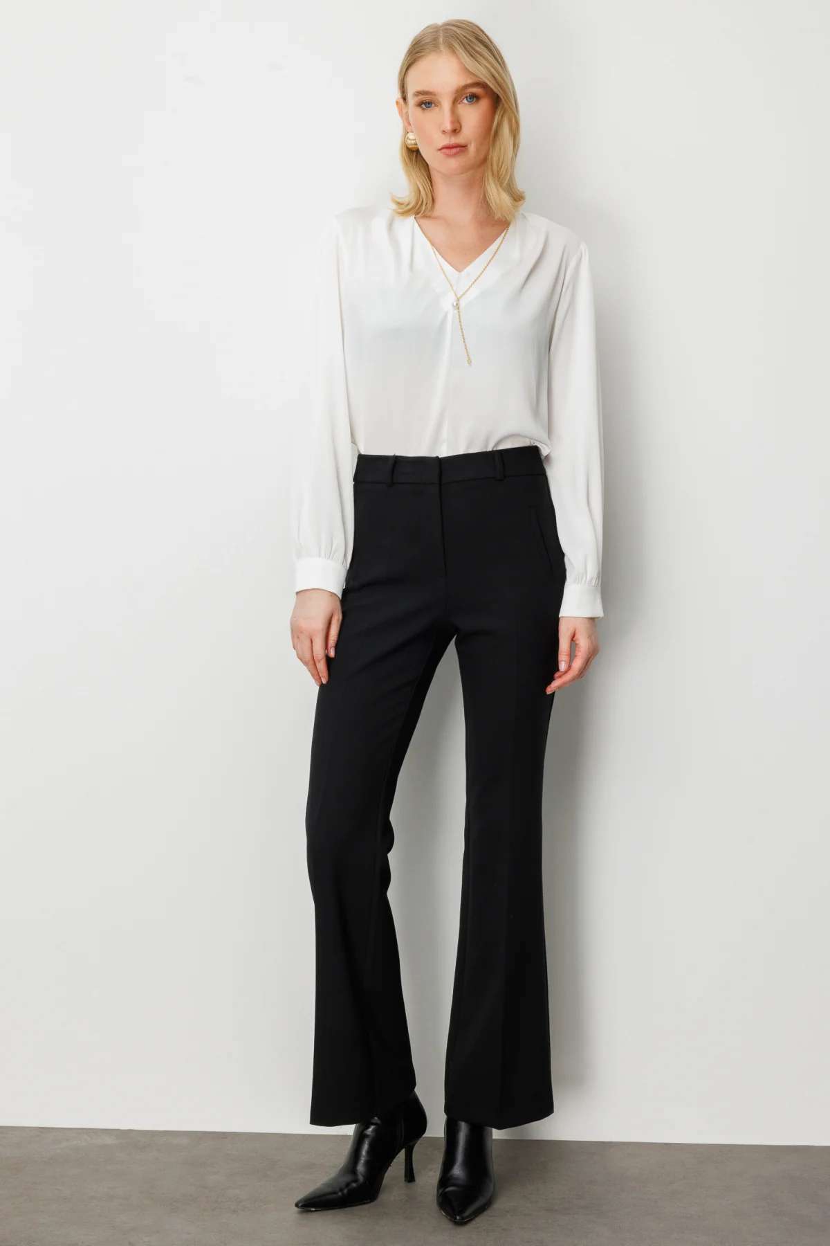 KadınEkol Fleto Cepli İspanyol Paça PantolonEKOL4905705095