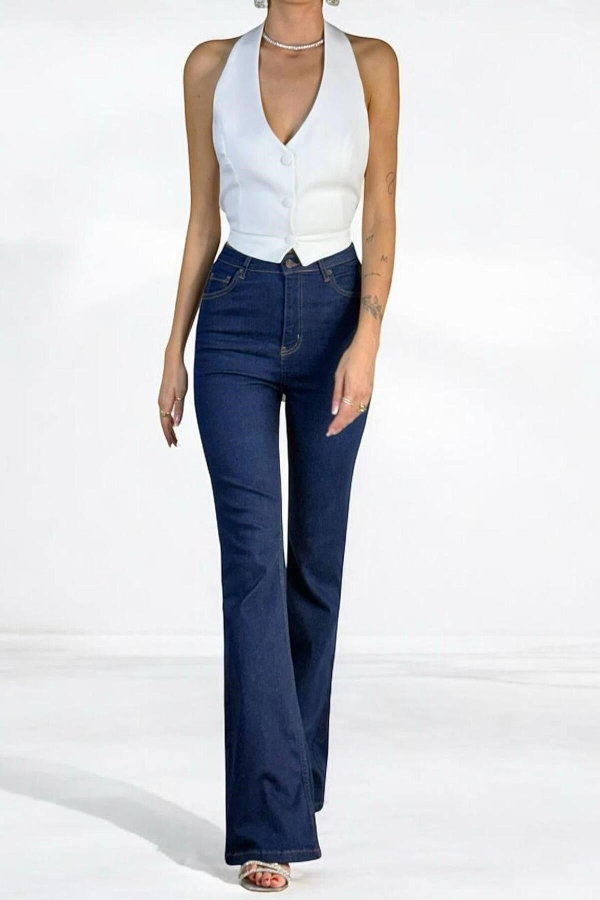 PantolonLACARİNO FLARE 7578-BLUE - BIP BLUE 34/42LACARİNO507327578mv