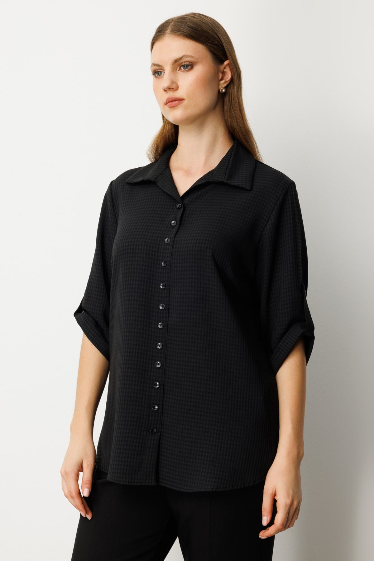 2026 İlkbaharMI BLUZ YAKALI KOL KATLAMALI COK DUGMELIMI5054984528