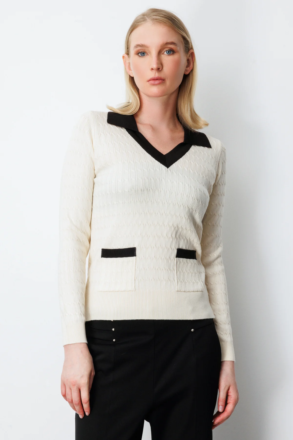 KadınOn Fashion Cep Detaylı Uzun Kollu Kazak BluzON FASHION4912765313