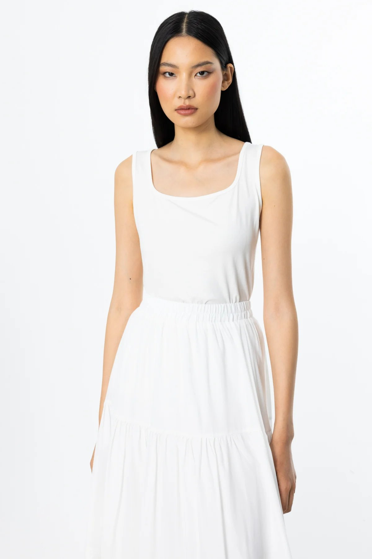 BluzOn Fashion Kare Yaka Kolsuz Basic Sıfır Kol Penye BluzON FASHION4812751300