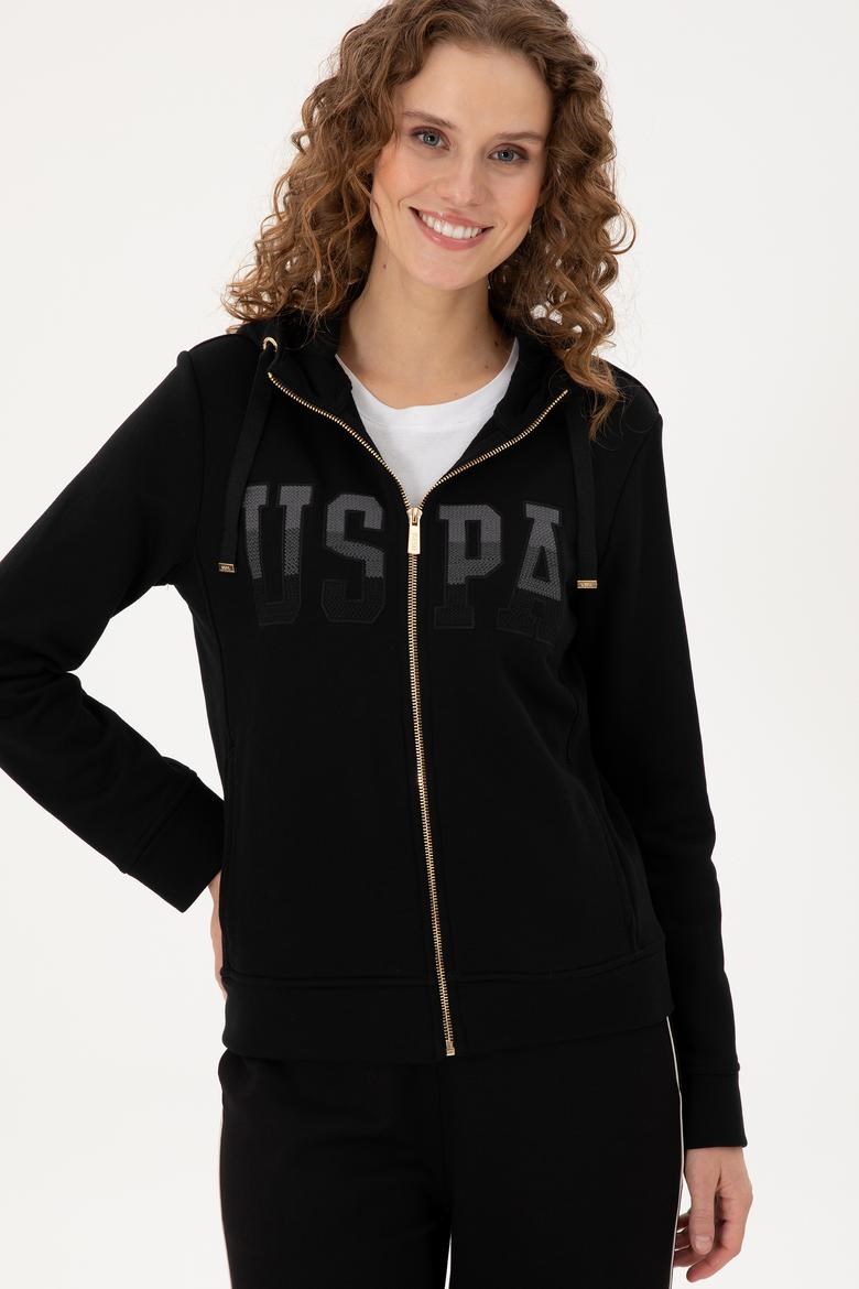 SweatshirtUS POLO ASSN Kadın Gold Fermuaralı Uzun Kapüşonlu SweatshirtU.S. Polo Assn.494451939366