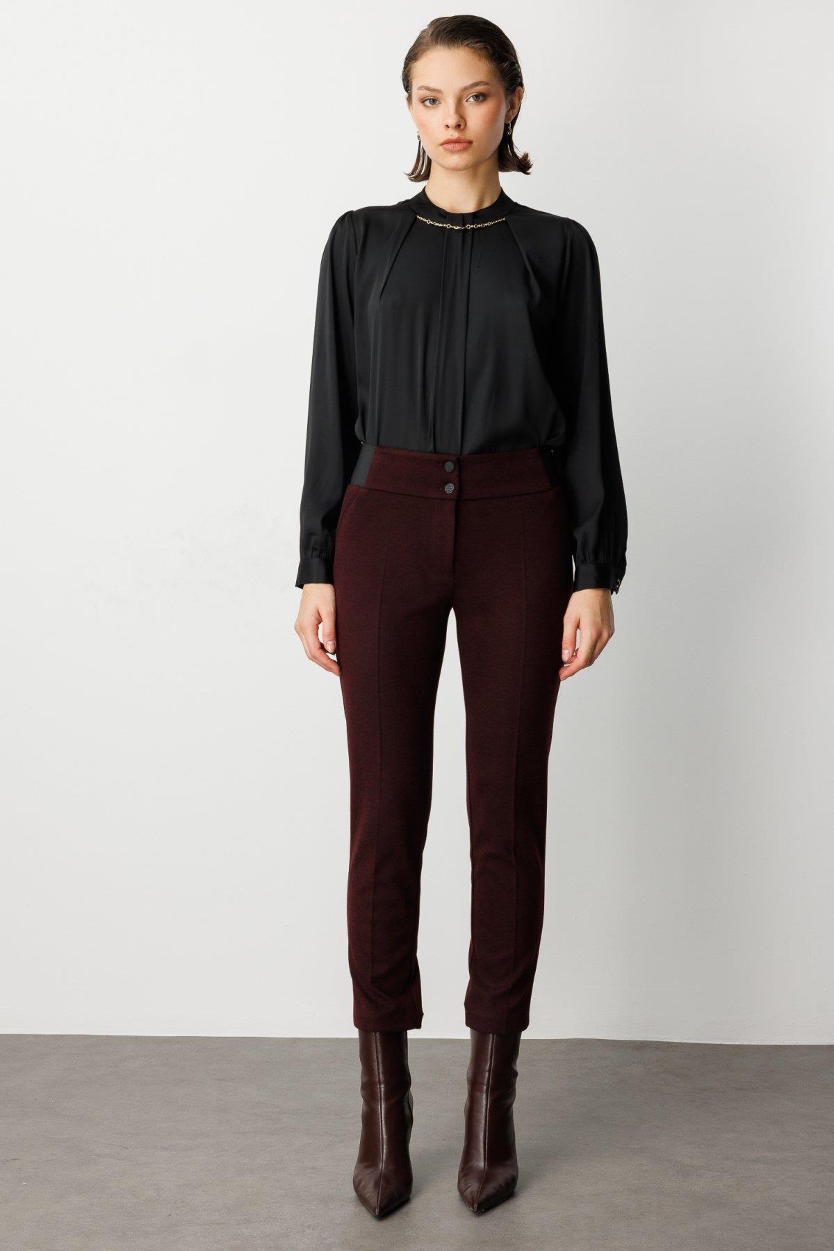 KADIN GİYİMEkol Çift Düğmeli Dar Paça PantolonEKOL4905701017