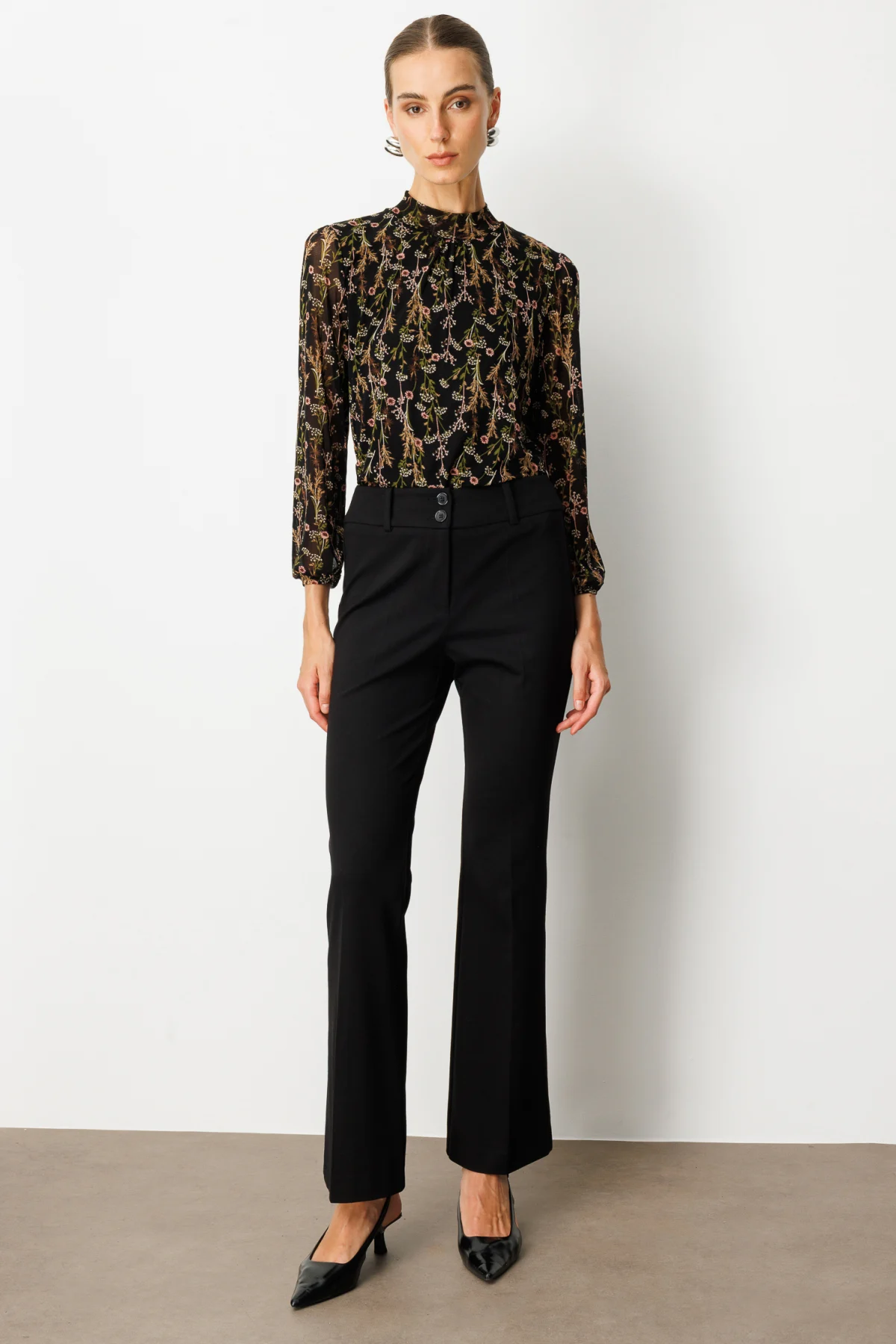 2025 SONBAHAREkol İspanyol Paça Cepsiz PantolonEKOL4905701081