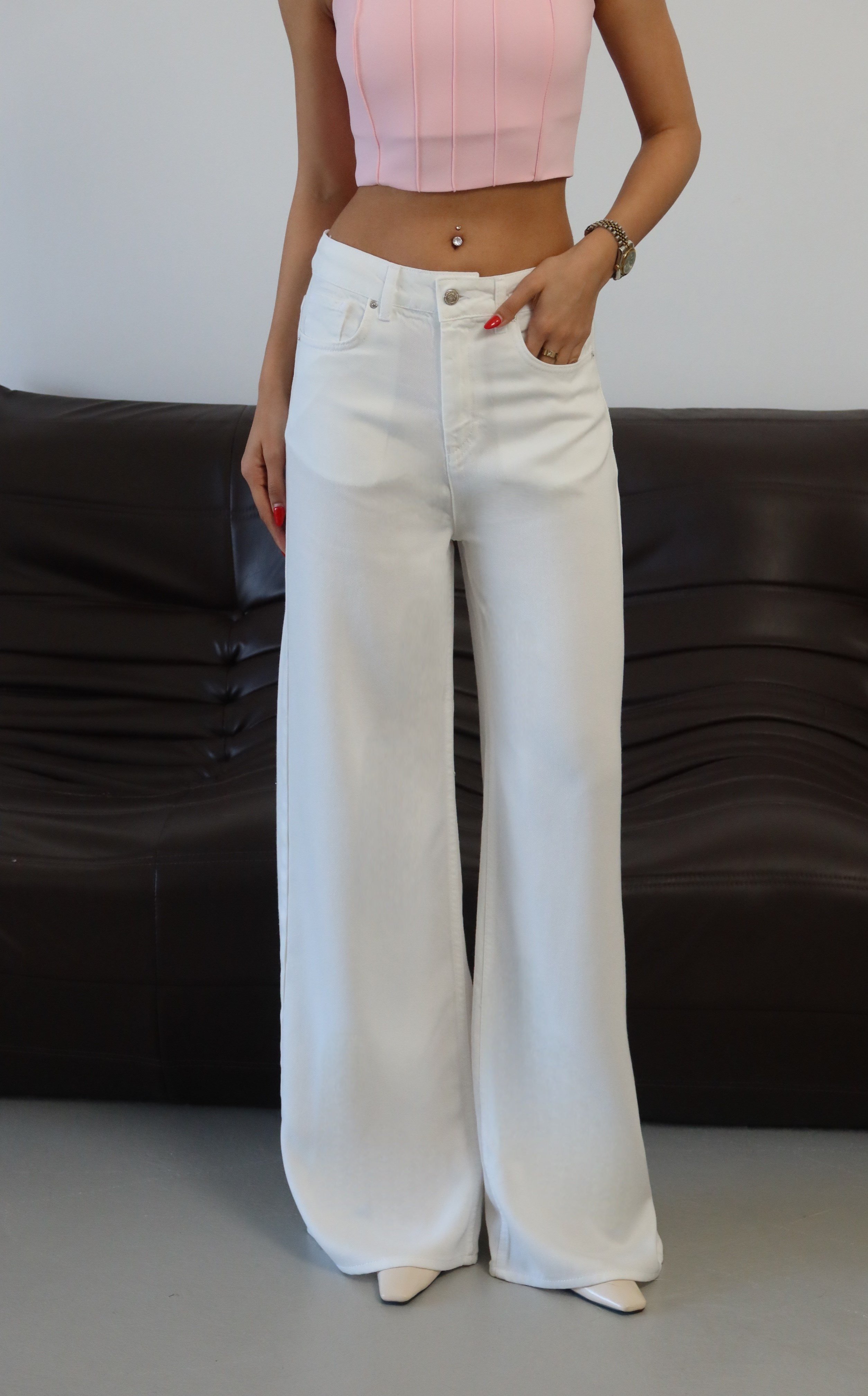 PantolonLACARİNO PALAZZO-8293 - BP  BEYAZ  34/42LACARİNO507328293BYZ