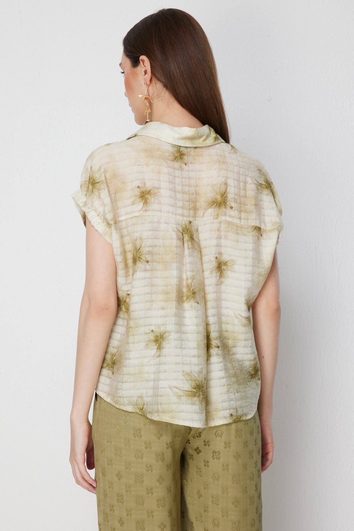 2026 İlkbaharOn Fashion GÖMLEK DESENLİ KISA KOLON FASHION5012774436