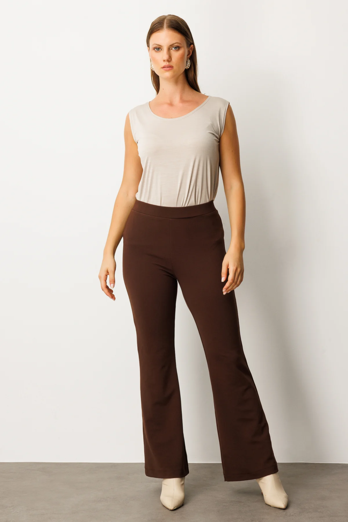 2025 SONBAHAROn İnce Fitilli İspanyol Paça Tayt PantolonON FASHION4912764164