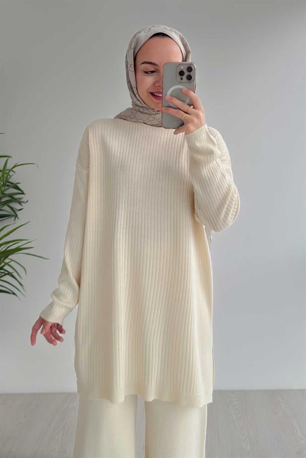 Anje Triko Takım - Bej