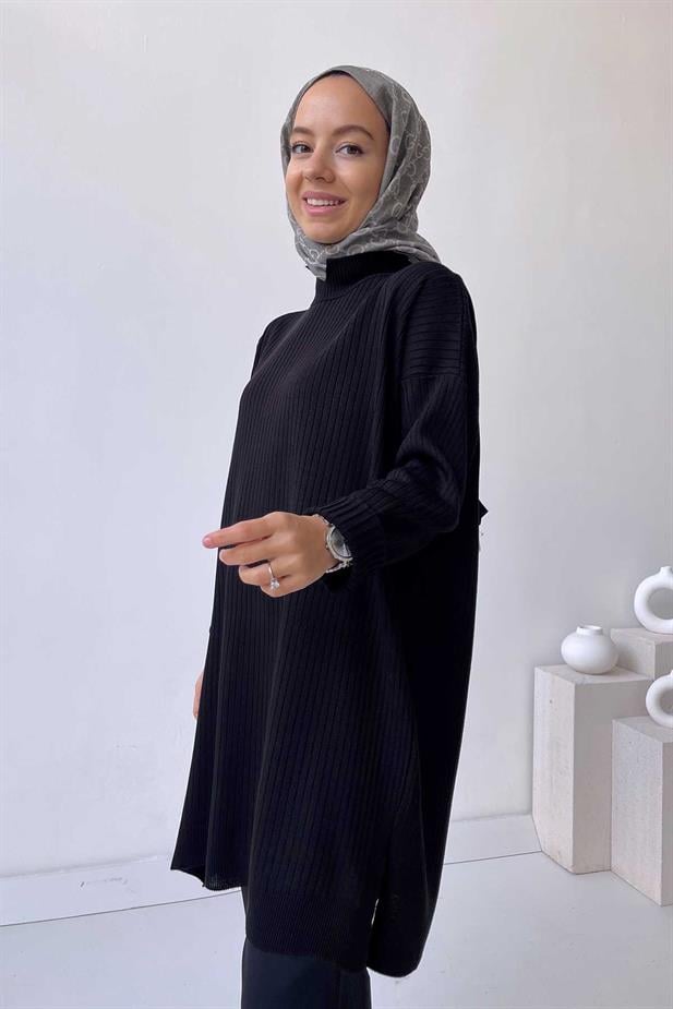 Anje Triko Tunik - Siyah