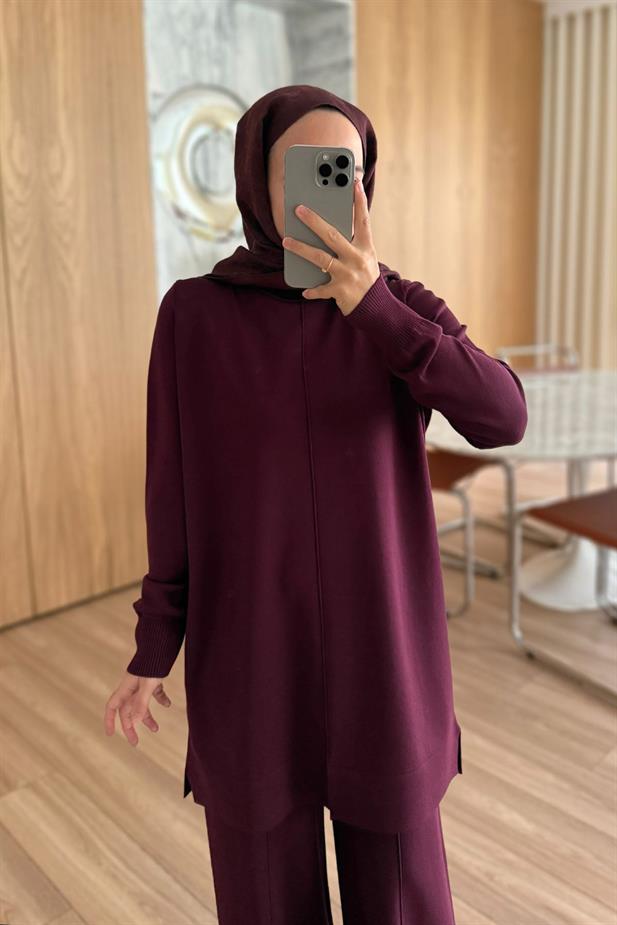 Arlena Premium Rayon Takım - Mürdüm