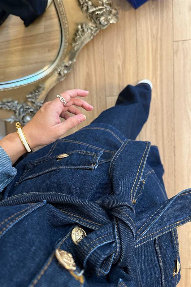 Kemerli Kot Takım - Lacivert