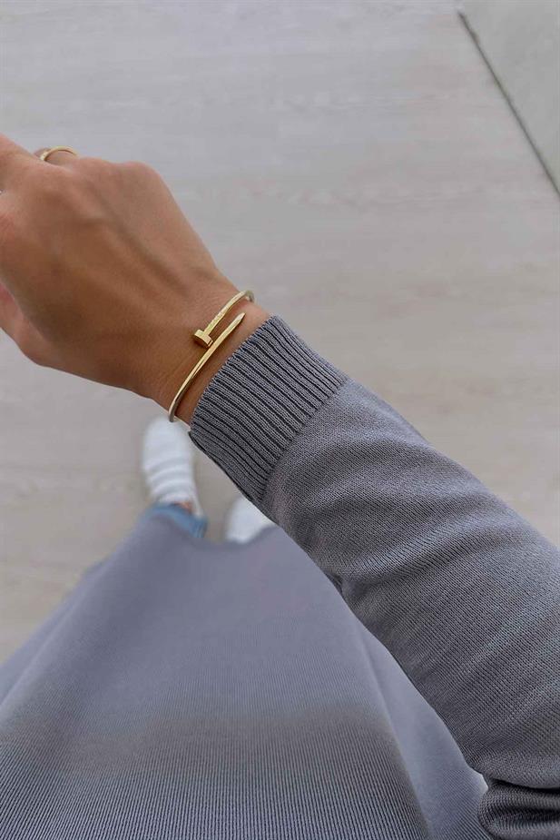 Basic Merserize Tunik - Gri