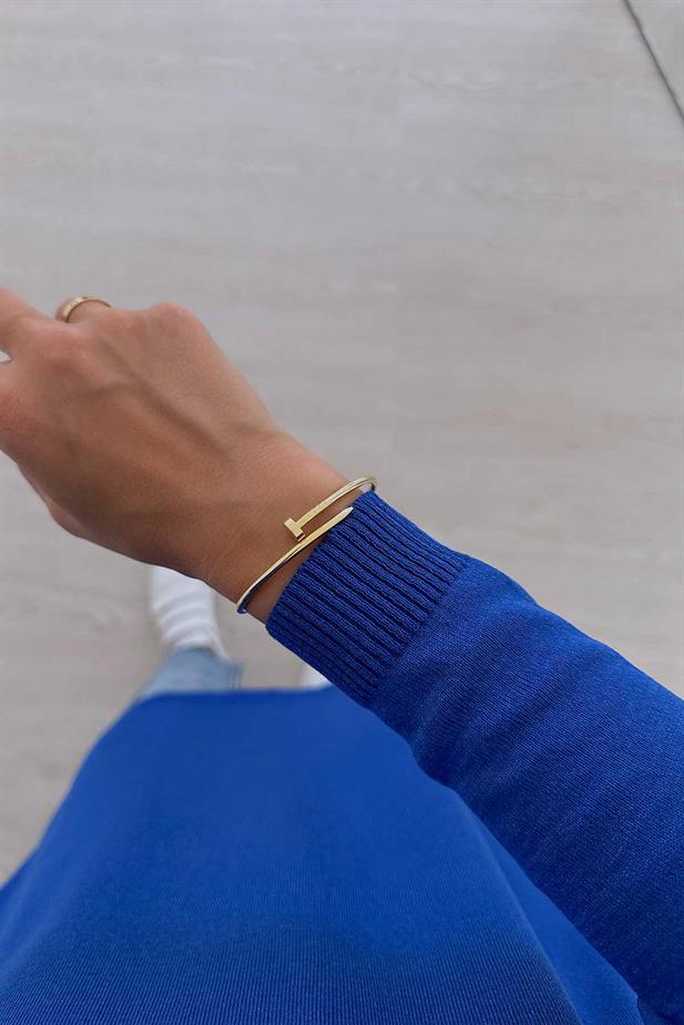 Basic Merserize Tunik - Saks Mavi