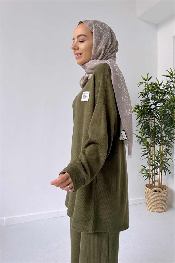 Bol Paça Triko Takım - Haki