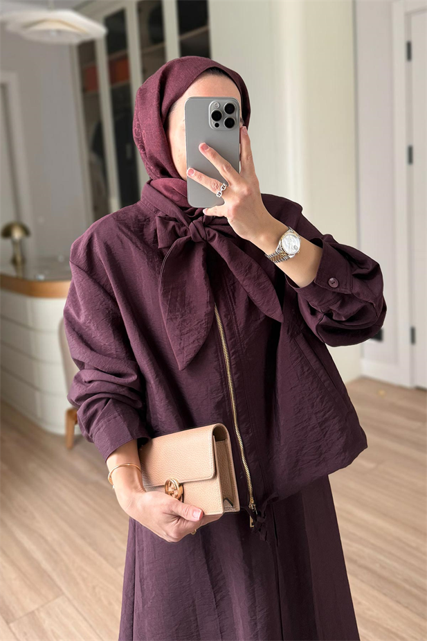 Ceketli Elbise Takım - Bordo