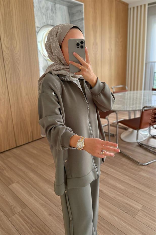 Çıtçıt Detay Salaş Modal Takım - Haki