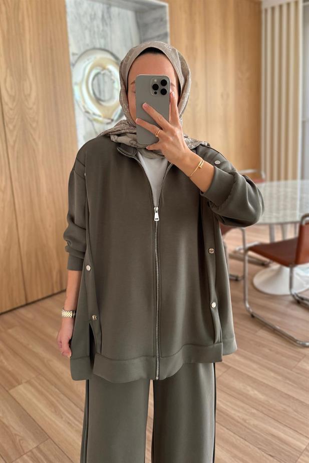 Çıtçıt Detay Salaş Modal Takım - Haki