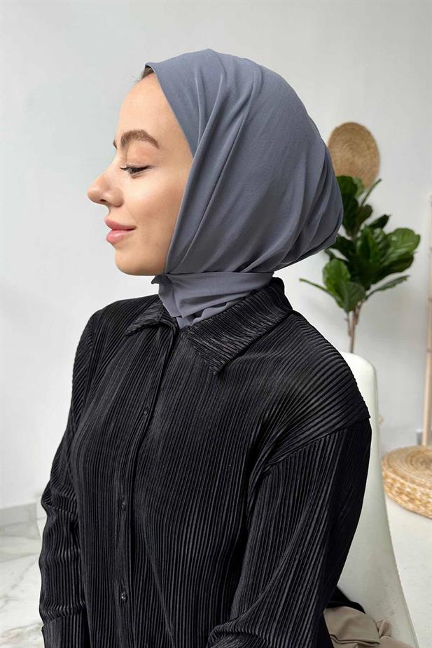 Çıtçıtlı Bone - Gri