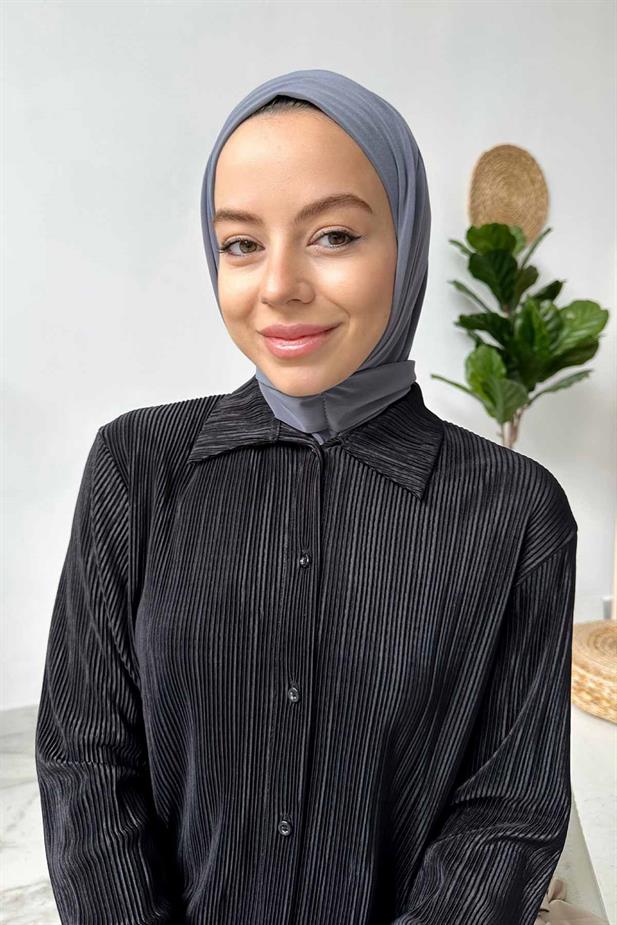 Çıtçıtlı Bone - Gri