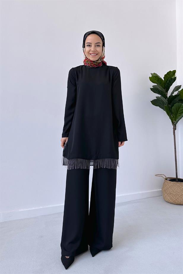 Etek Ucu Zincir Takım - Siyah