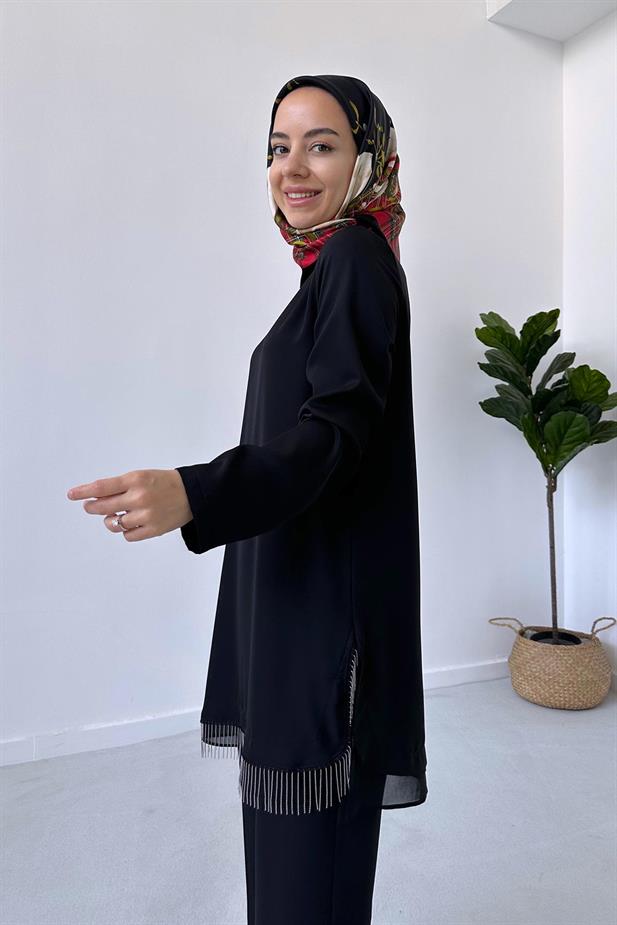 Etek Ucu Zincir Takım - Siyah