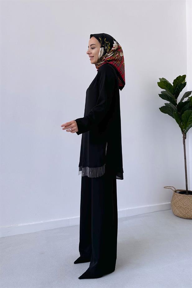 Etek Ucu Zincir Takım - Siyah