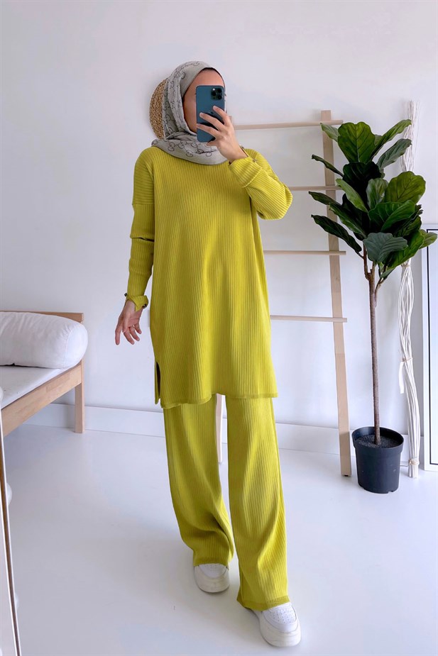 Fitilli Merserize Takım - Yağ Yeşili