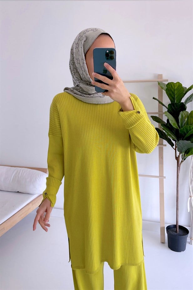 Fitilli Merserize Takım - Yağ Yeşili