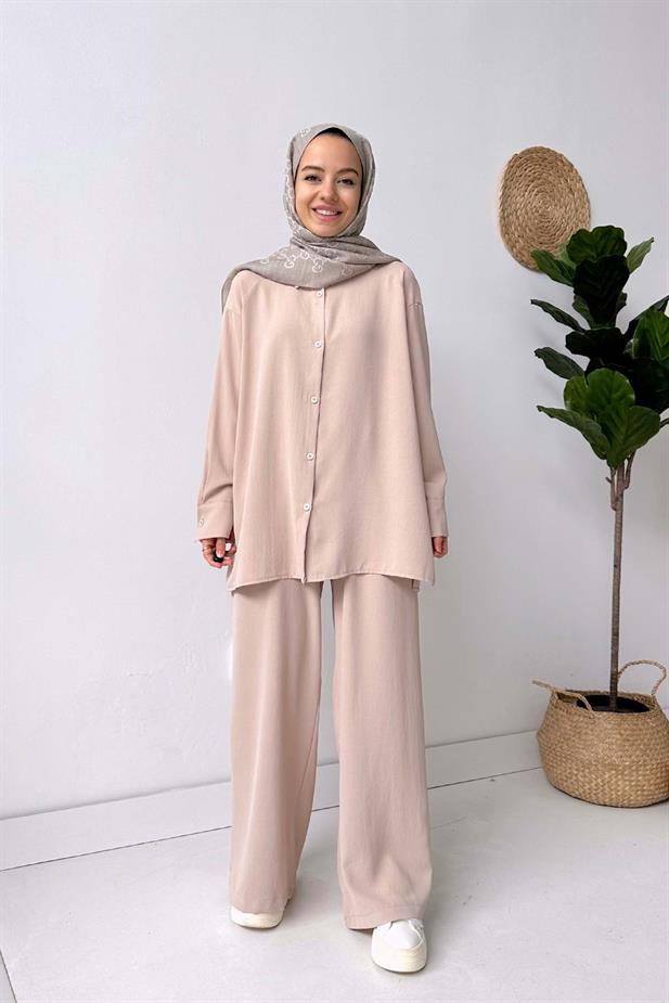Pearly Takım - Bej