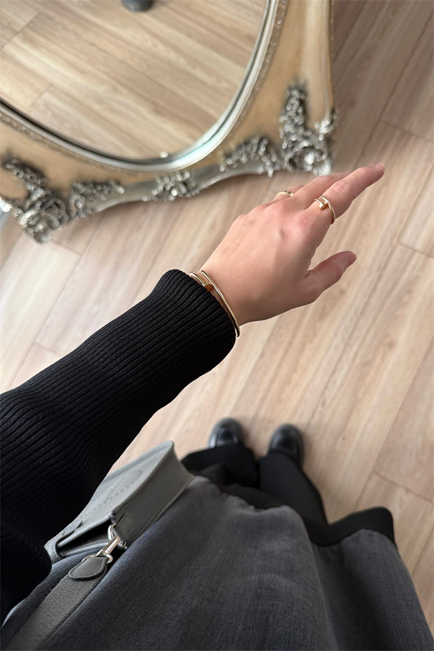 İpek Cupra Merserize Tunik - Siyah