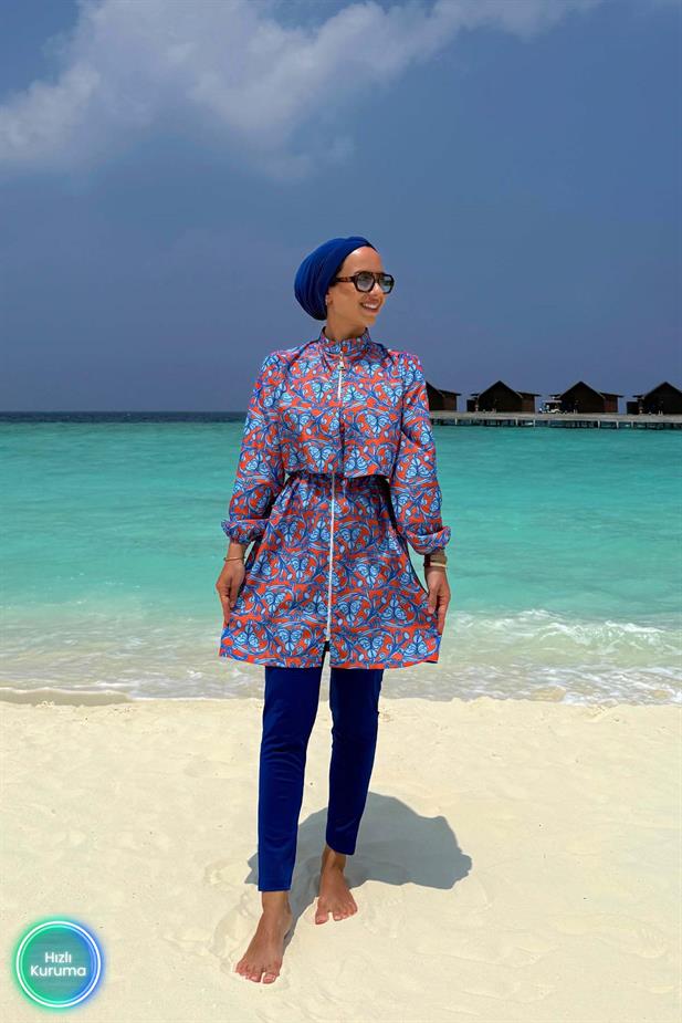 Ivy Tesettür Mayo - Saks Mavi