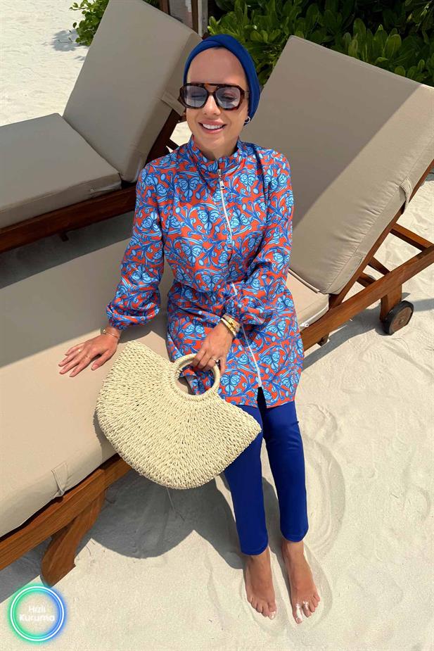 Ivy Tesettür Mayo - Saks Mavi