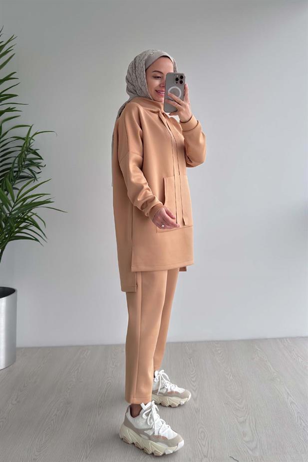 Kanguru Cep Scuba Takım - Camel