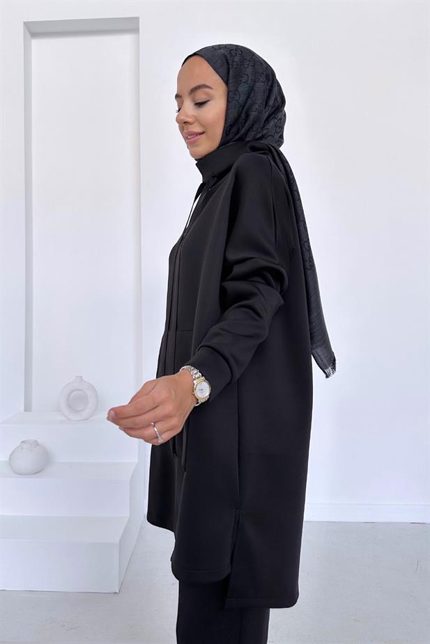 Kanguru Cep Scuba Takım - Siyah