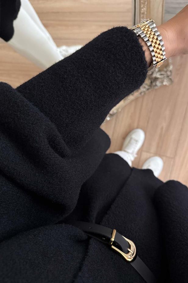 Kemerli Sakallı Panço - Siyah