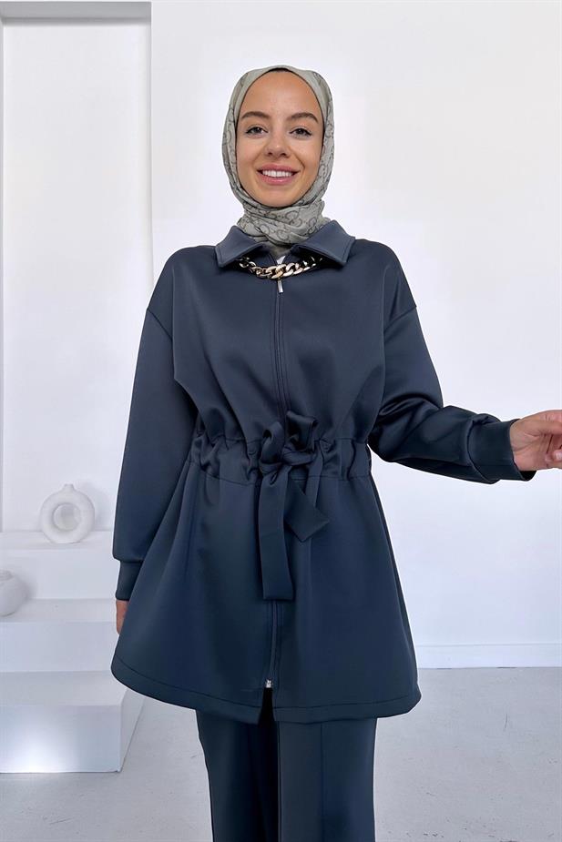 Kolye Detay Scuba Takım - Füme