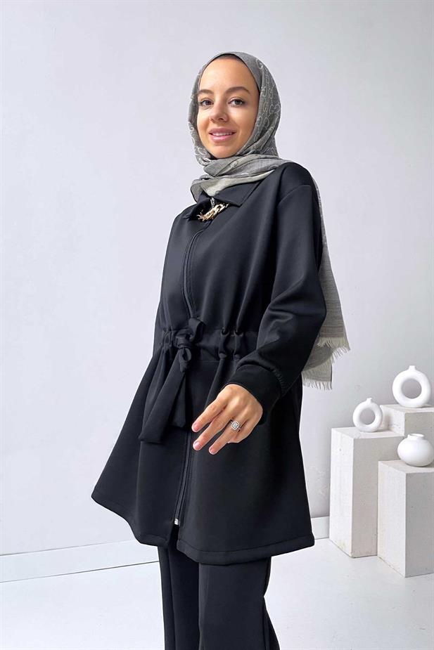 Kolye Detay Scuba Takım - Siyah