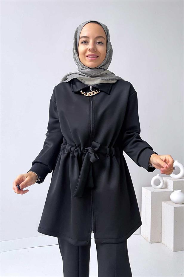 Kolye Detay Scuba Takım - Siyah