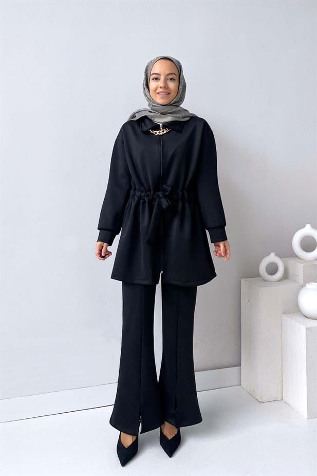 Kolye Detay Scuba Takım - Siyah