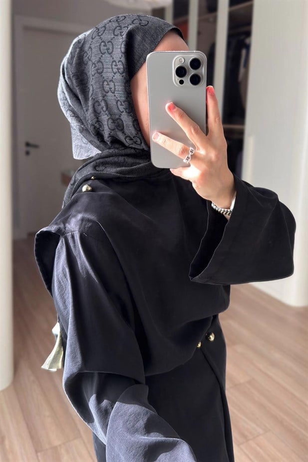 Kruvaze Pantolonlu Salaş Takım - Siyah