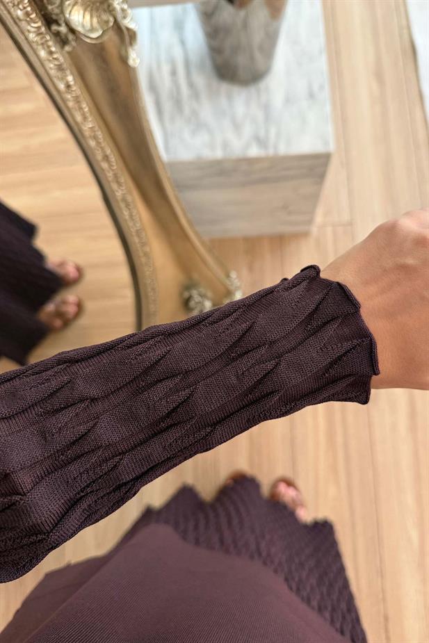 Lady Etekli Merserize Takım - Kahverengi