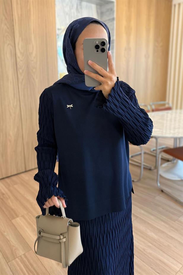 Lady Etekli Merserize Takım - Lacivert